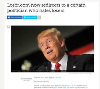 Loser.com now redirects to a certain politician who hates losers.png